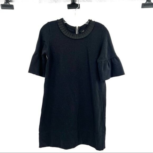 French Connection Bell sleeve shift dress black size 4 RN 53372 - Picture 1 of 9